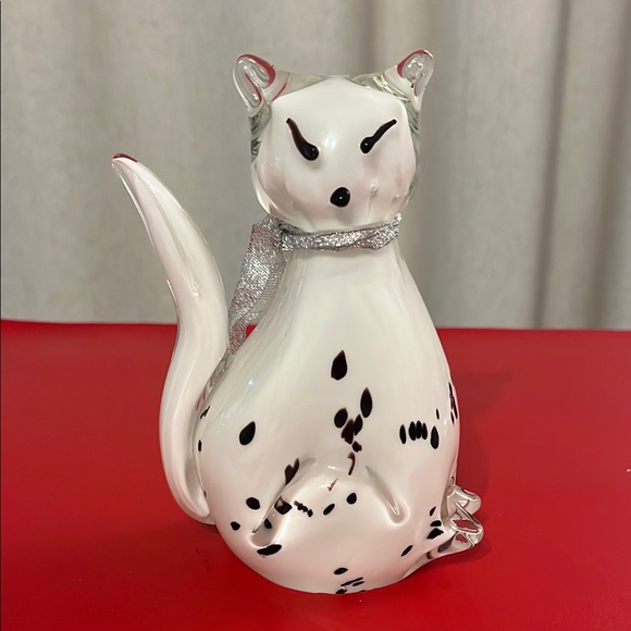 Other - Vintage Murano  Cat Figurine - White and Black